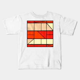 Autumnal Geometric Abstract Acrylic Painting Kids T-Shirt